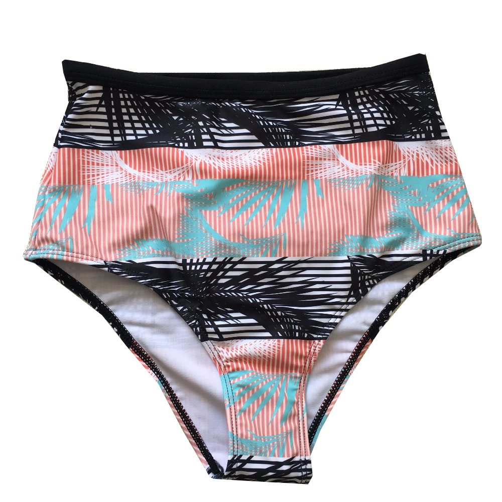 "High Waist Print Push Up Bikni" - AH Boutique