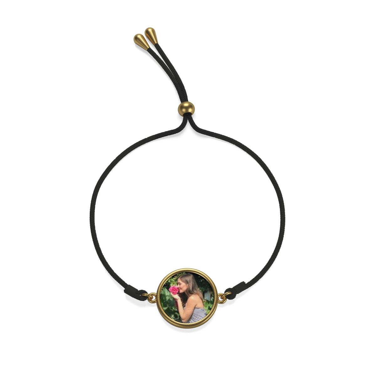 "Custom Photo Coin Cord Bracelet" (Gold & Silver) - AH Boutique