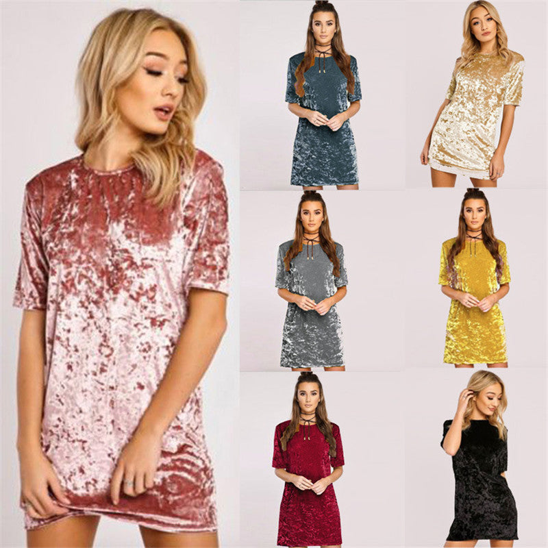 "Crushed Velvet Mini" 7 Color Choices - AH Boutique