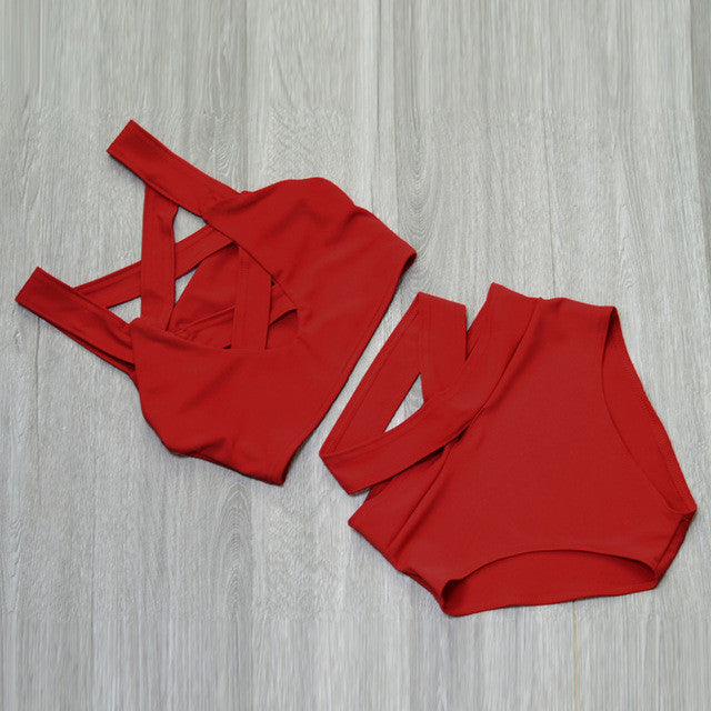 'The Criss Cross" Bandage Bikini - AH Boutique