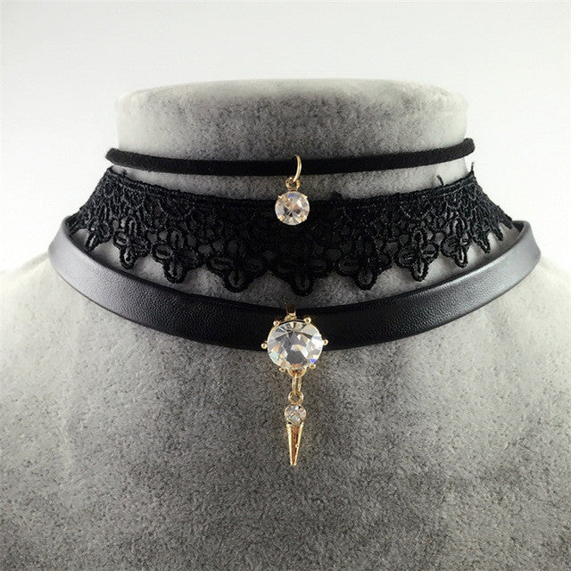"3 Tier Choker" (3 Color Choices) - AH Boutique