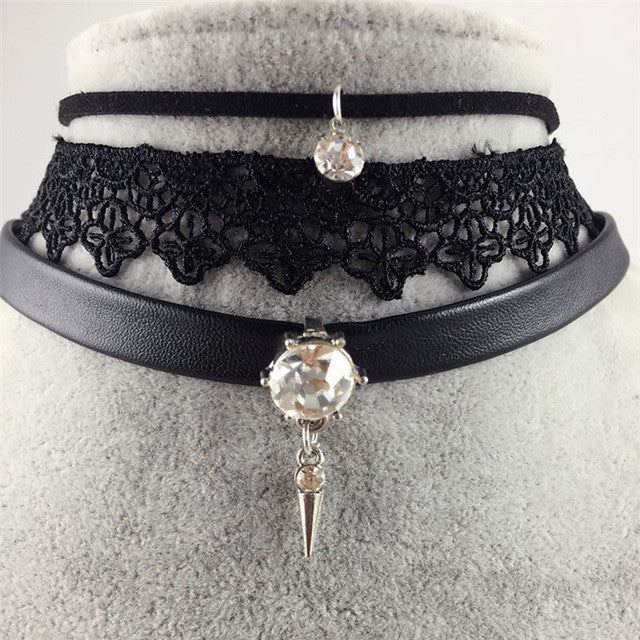 "3 Tier Choker" (3 Color Choices) - AH Boutique