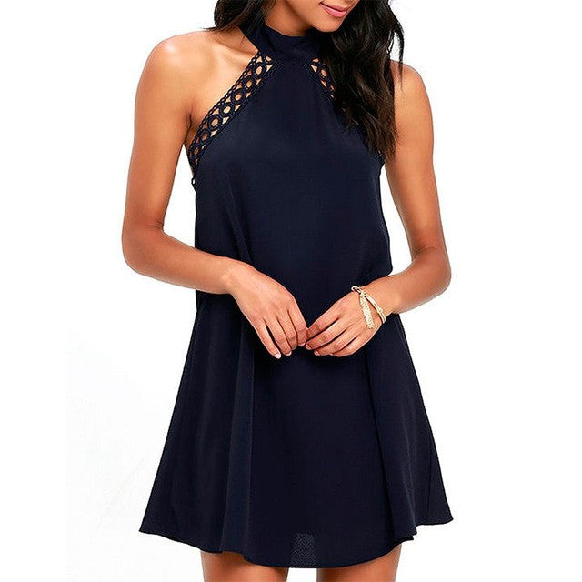 "Halter Backless Mini Dress" 4 Colors - AH Boutique