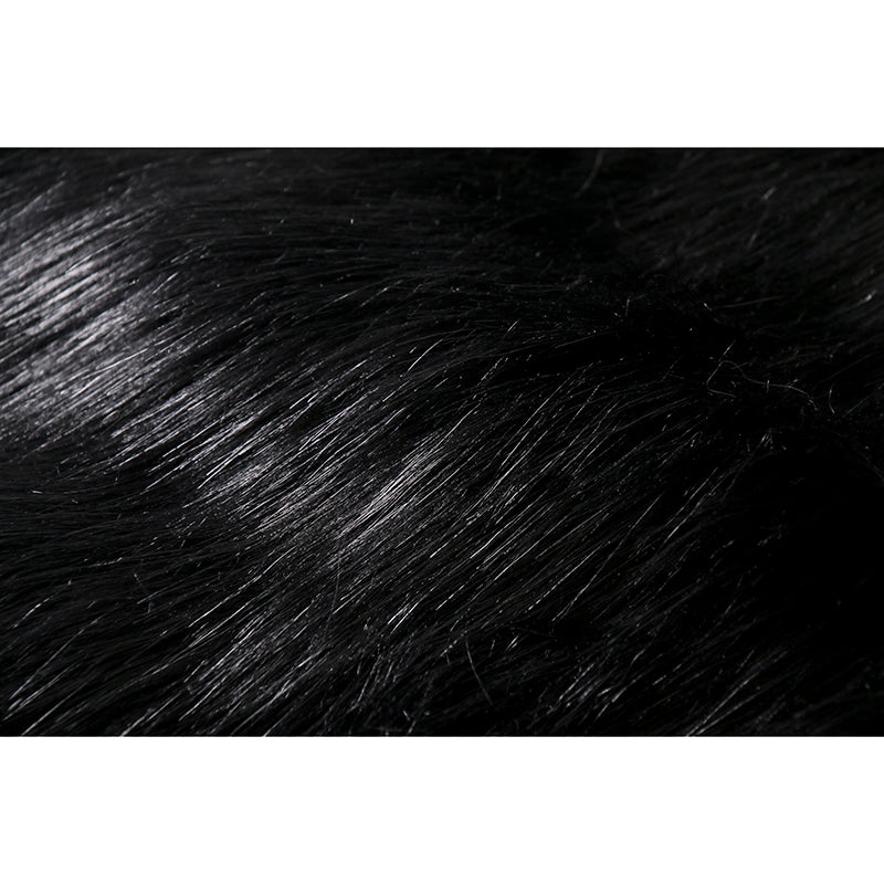 "Black Fur Vest" (With Pockets) - AH Boutique