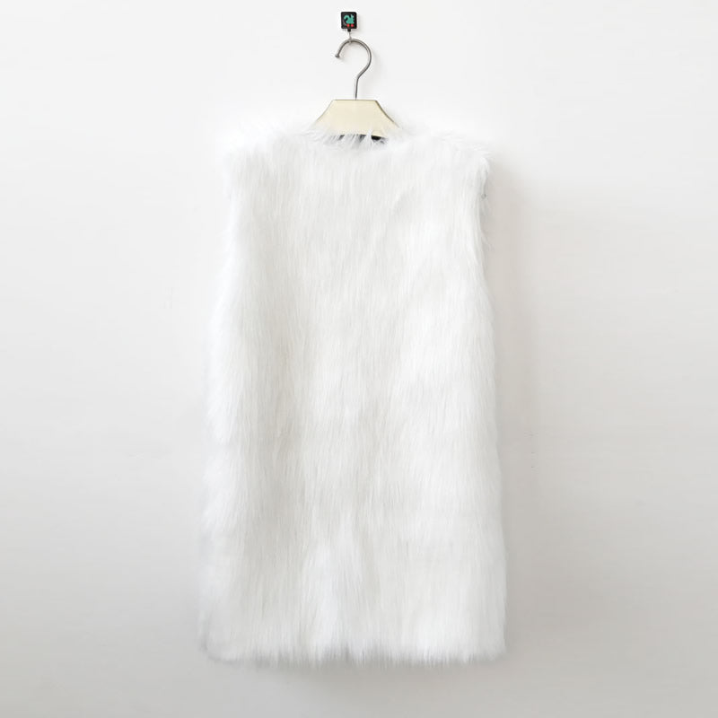 "Winter White Fur Vest" - AH Boutique