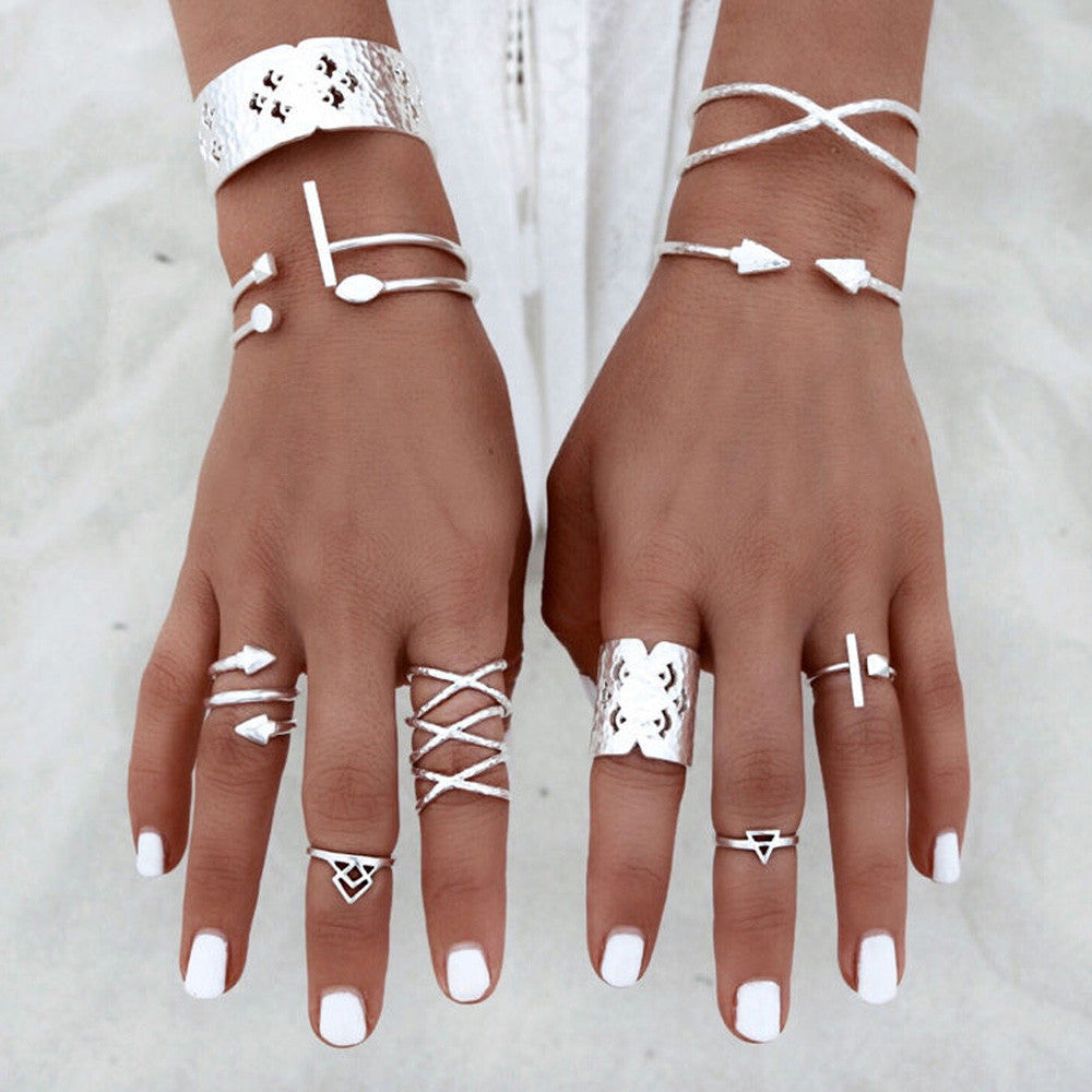 6pcs/Set Women Bohemian Rings - AH Boutique