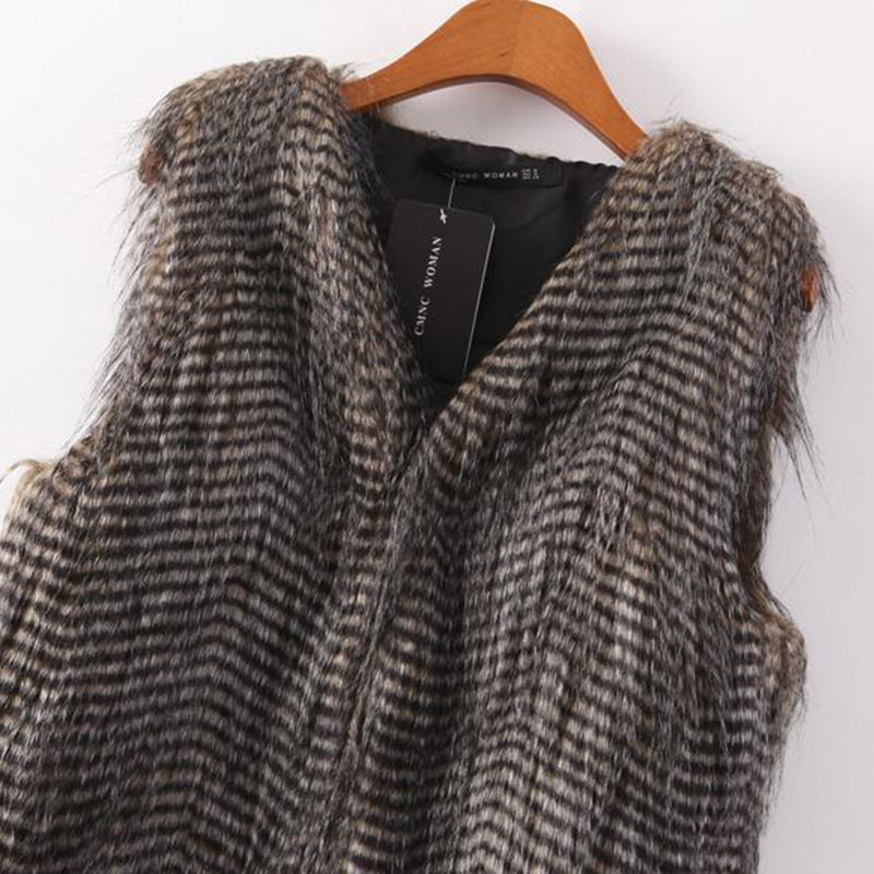 "Winter Warm Luxury Fur Vest" - AH Boutique