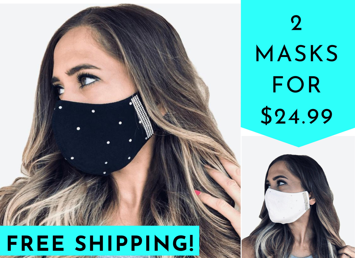 Designer Sparkly face mask