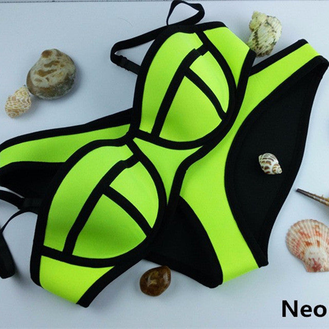 Neoprene Bikini 15 Color Choices - AH Boutique