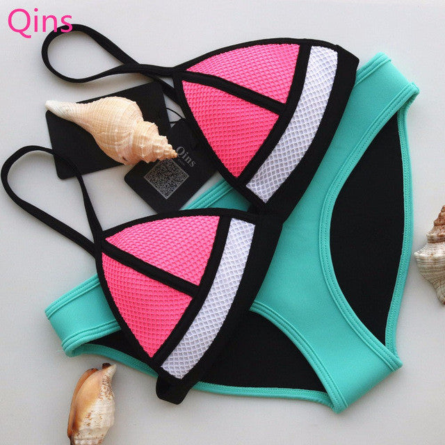 "Candy Color Neoprene Bikini" 7 Color Choices - AH Boutique