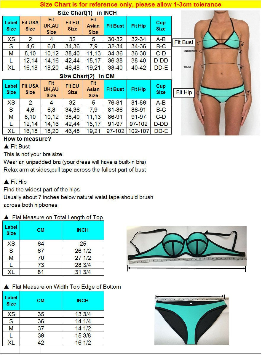Neoprene Bikini 15 Color Choices - AH Boutique