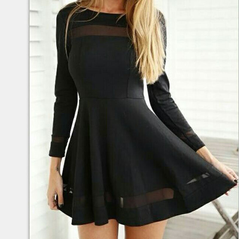 "Long Sleeve Party Mini Dress" - AH Boutique
