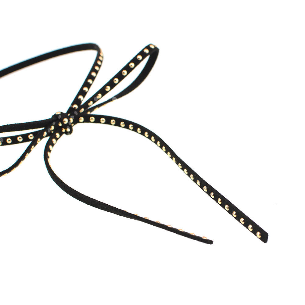 "Women Black Bow Choker Necklace" - AH Boutique