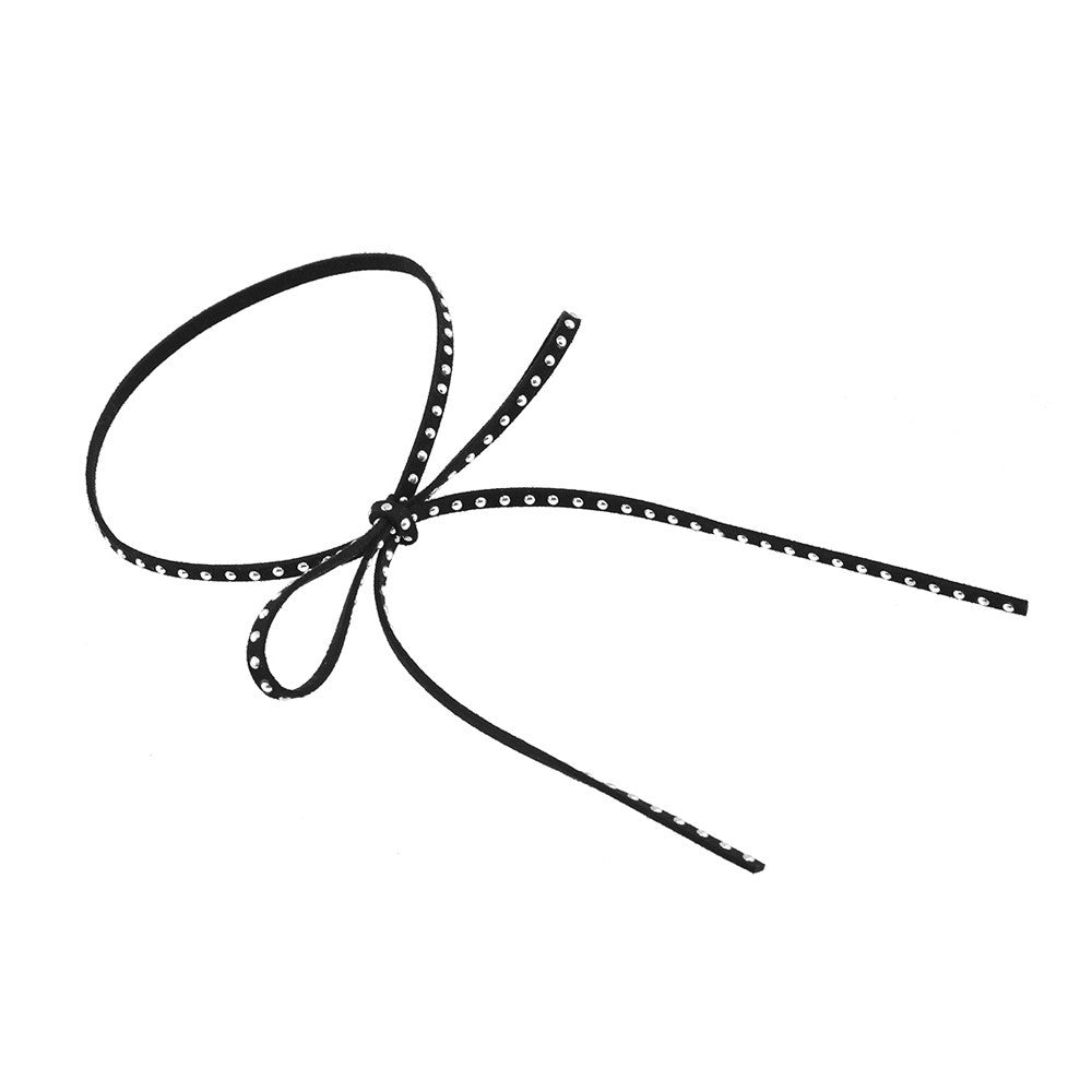 "Women Black Bow Choker Necklace" - AH Boutique