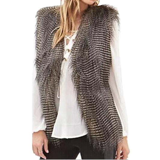 "Winter Warm Luxury Fur Vest" - AH Boutique